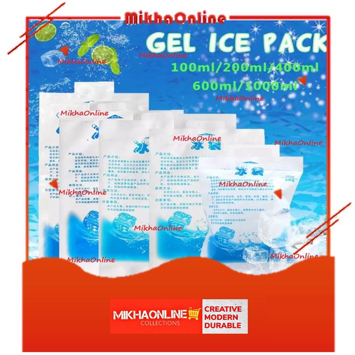 Ice gel pack kompress deman pendingin makanan minuman 100ml - 600 ml 1pcs