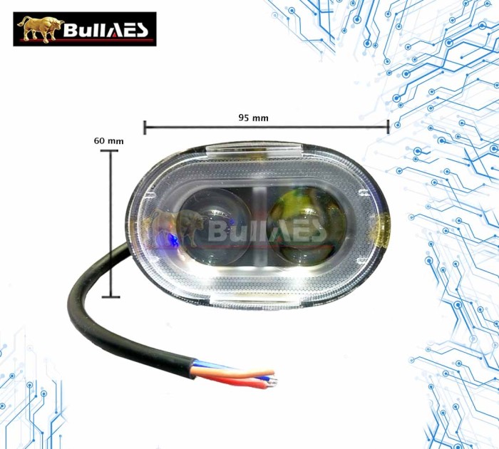 Lampu tembak Oval Lensa Ring 20 watt Cree work light