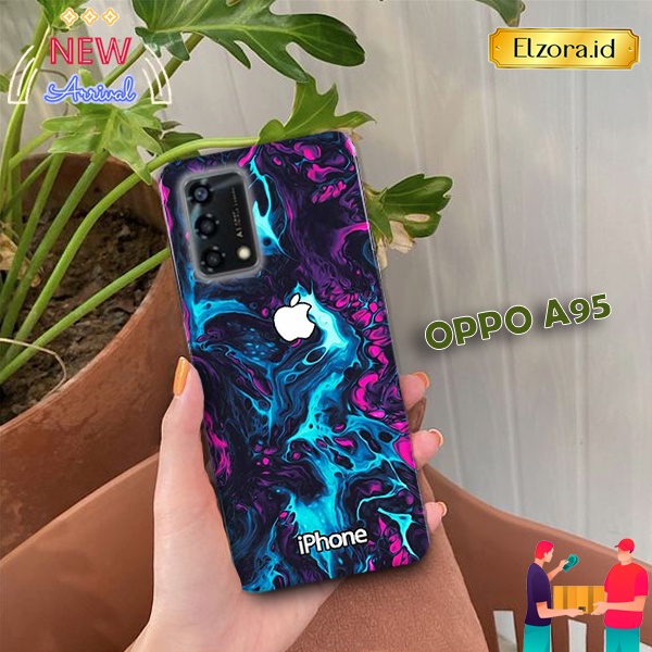 Case OPPO A95 Fashion Case APPLE Case Lucu Hardcase Softcase Kesing Cover Silicon Termurah