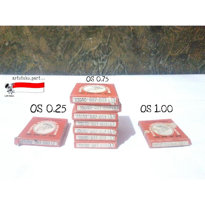 RING PIR PISTON CINCIN SEHER HONDA C70 CT70 CL70 ST70 C CT CL ST 70 OVER SIZE OVERSIZE OS 25 75 100