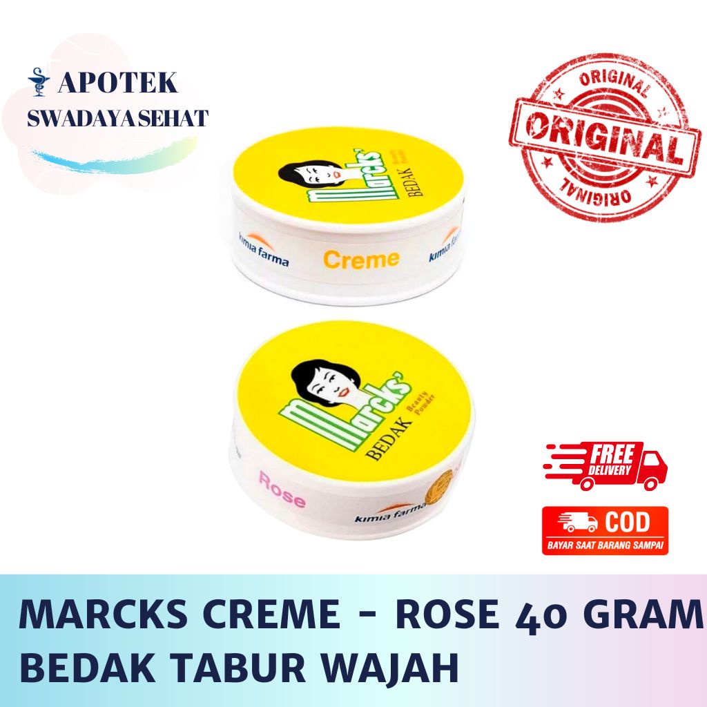 MARCKS CREME - ROSE 40 GRAM - Bedak Tabur Wajah Marck Marks