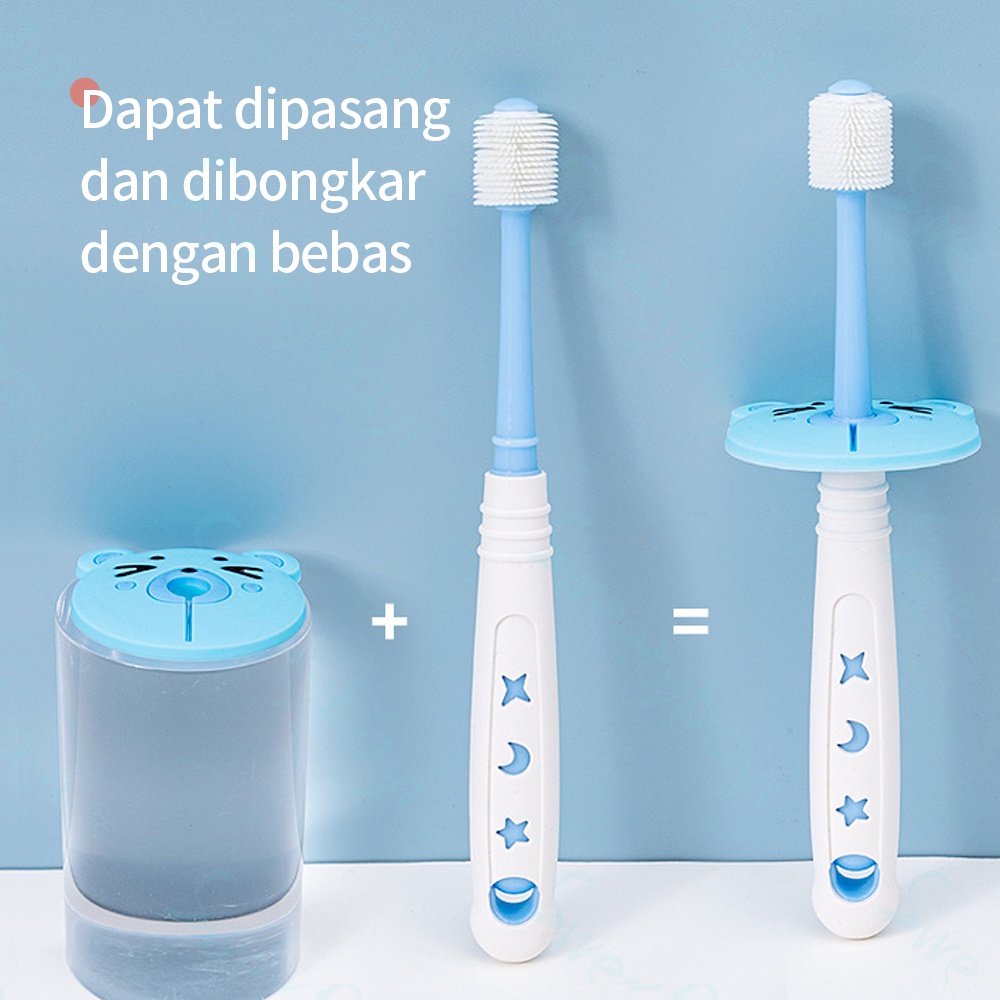 Sweetybayi Sikat gigi anak antibakteri nano pembersih mulut bayi toothbrush baby