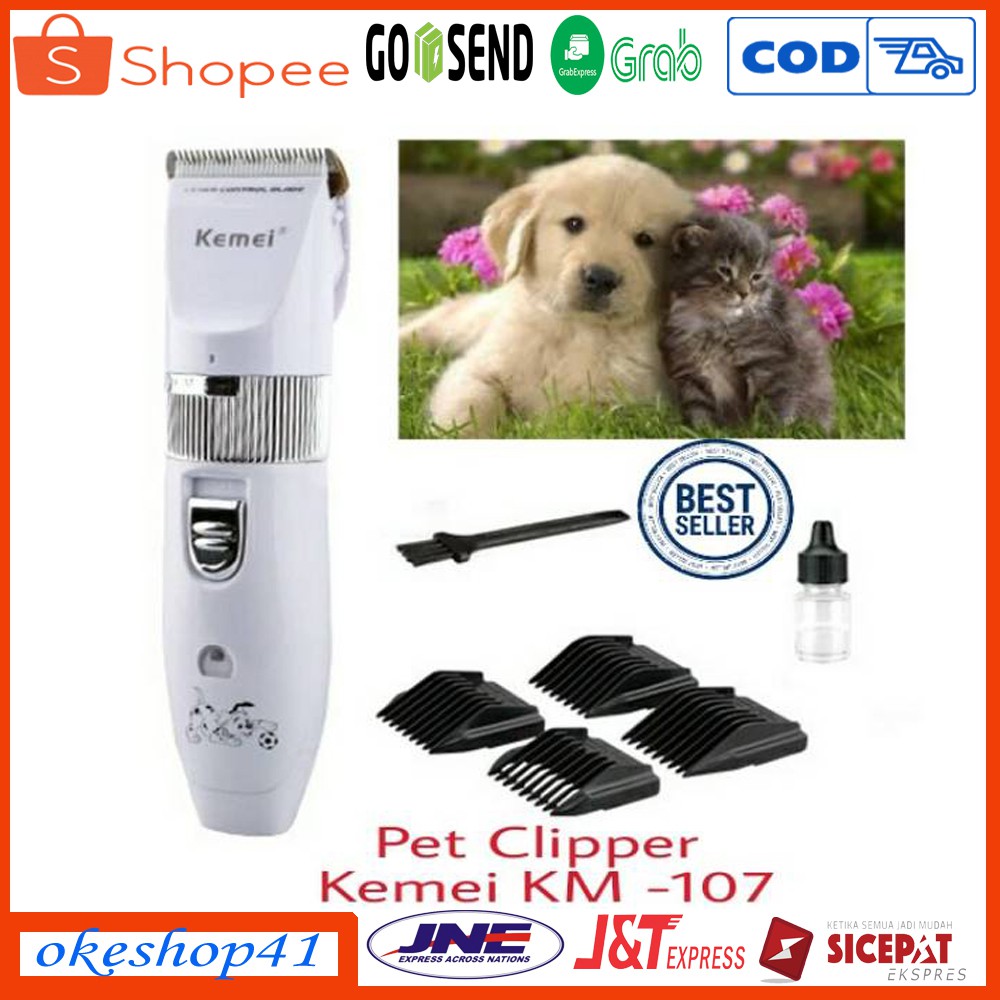 Kemei KM-107 Alat Cukur Bulu Kucing Dan Anjing Pet Clipper