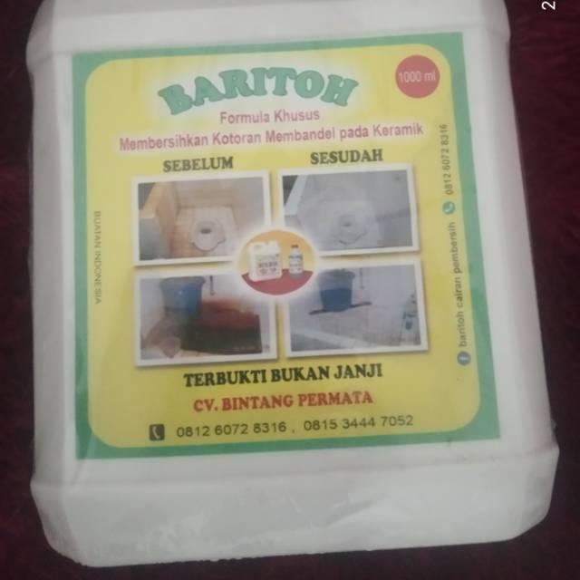 "BARITOH" Cairan pembersih kerak keramik kamar mandi DLL