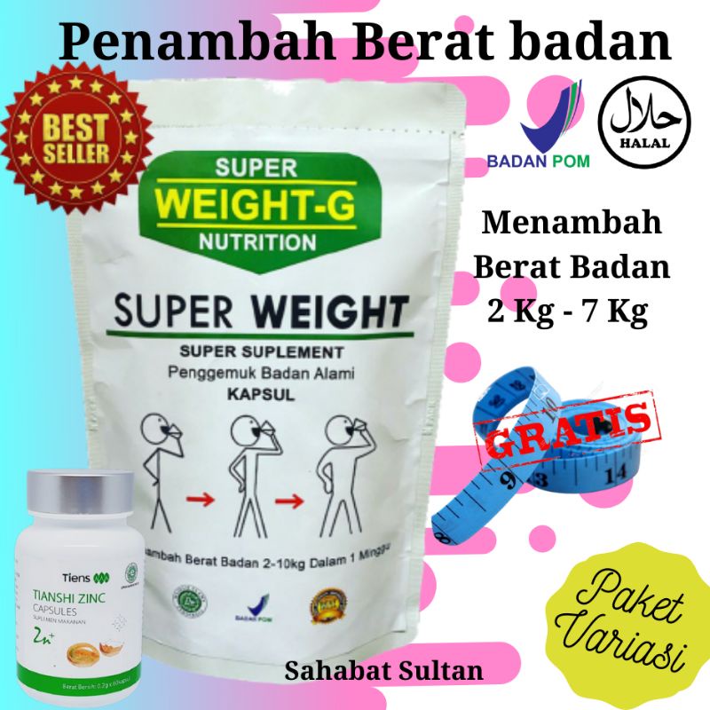 TERLARIS  SUPER WEIGHT GAIN KAPSUL OBAT GEMUK PENGGEMUK BADAN TERBUKTI MENAMBAH BERAT BADAN WEIGHT