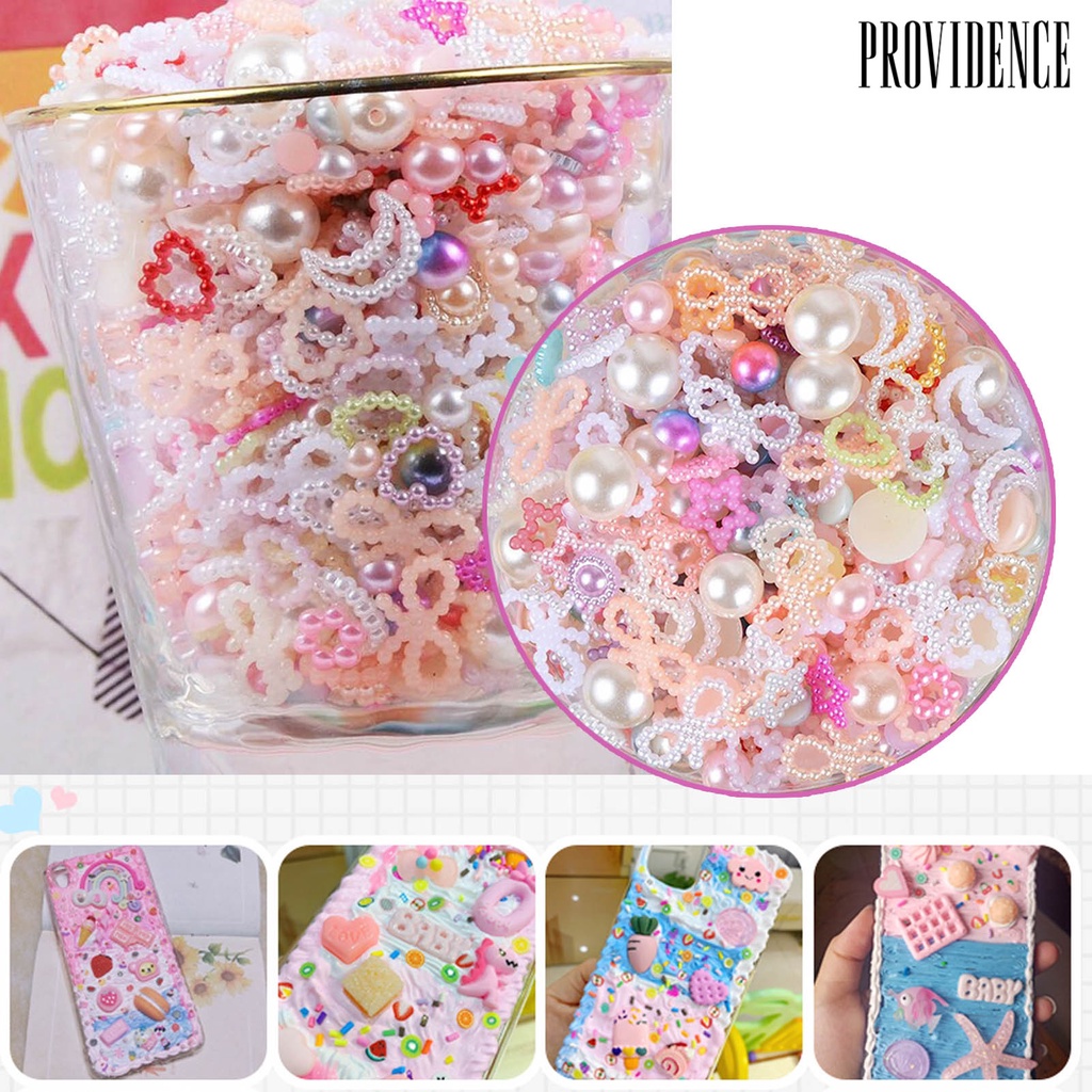 Providence 50g Pita / Hati / Bintang Mutiara Imitasi Untuk Dekorasi Nail Art / Handphone Charms