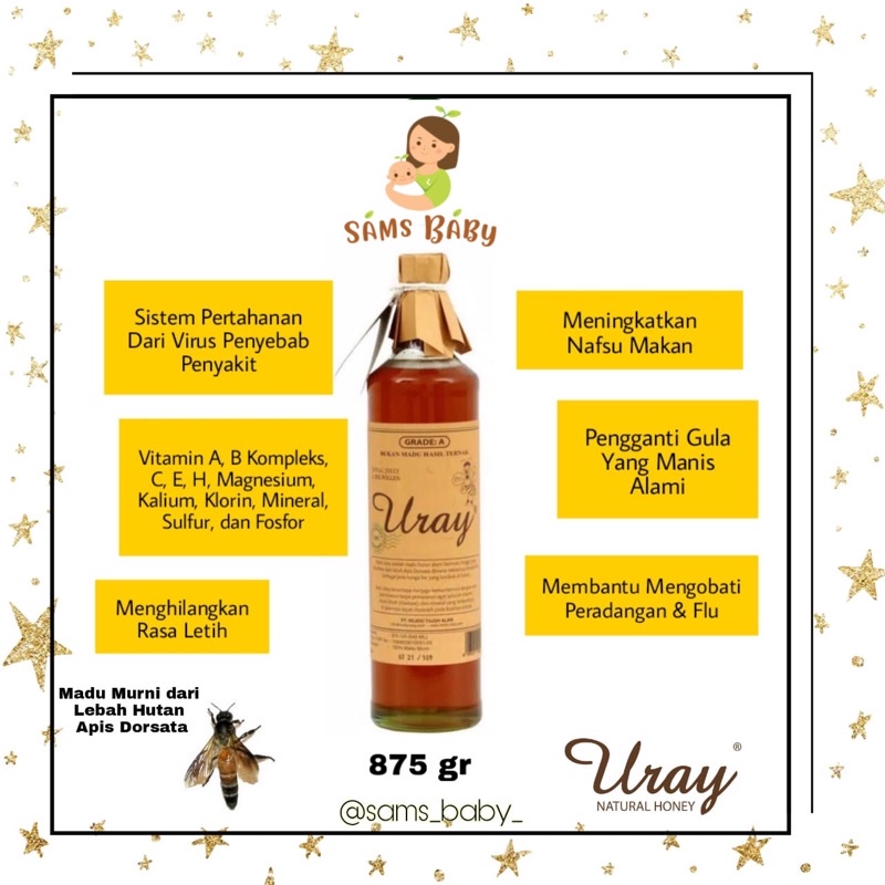 

Madu Uray Natural Raw Honey 640ml / 875gr