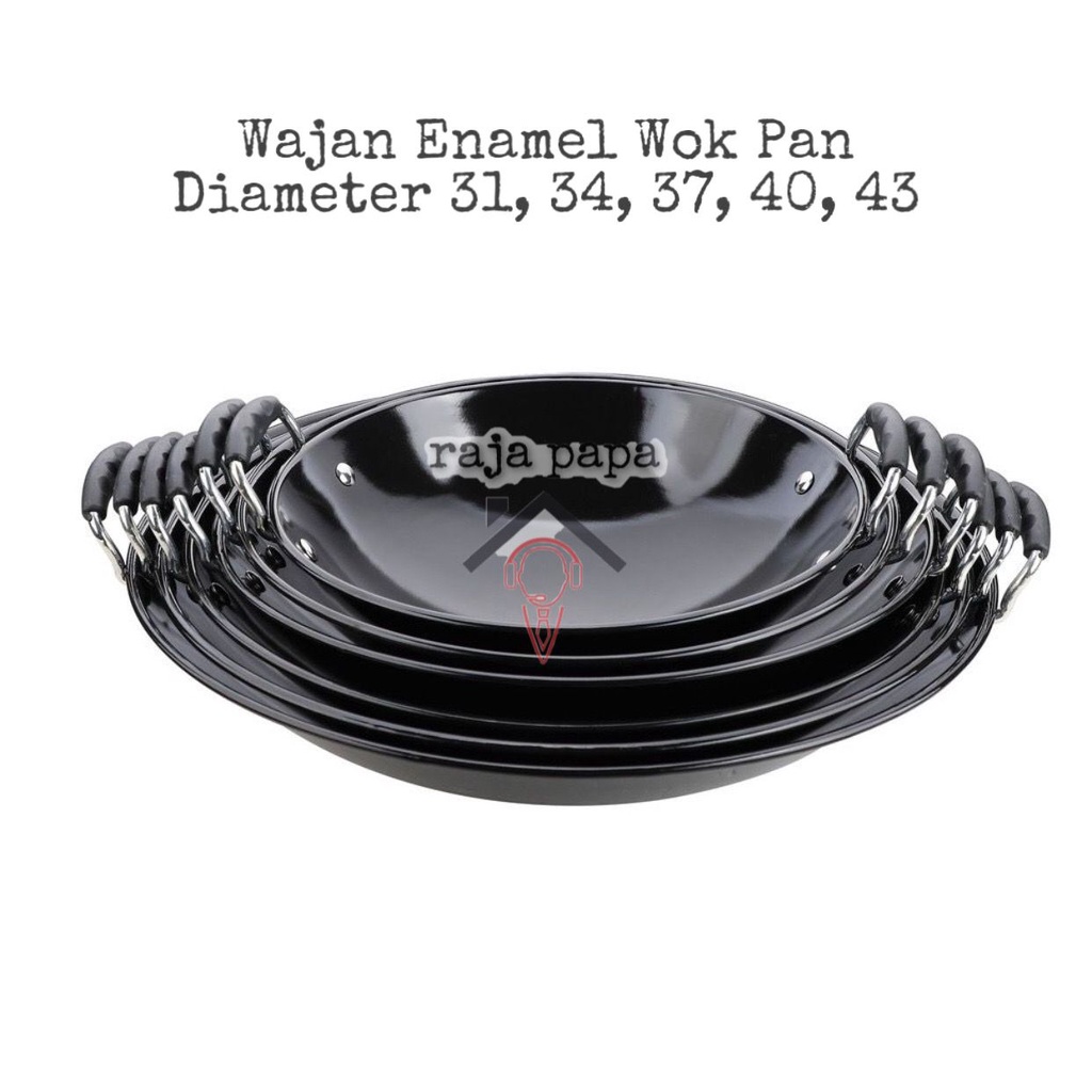 RAPA WAJAN ENAMEL UGO WOK PAN ANTI LENGKET TEBAL