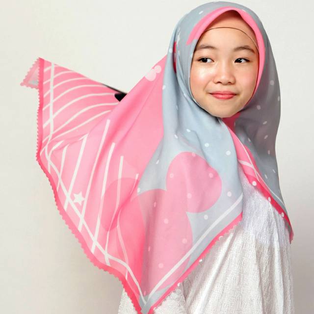 kerudung lucu pinky RM Kid's Mimos