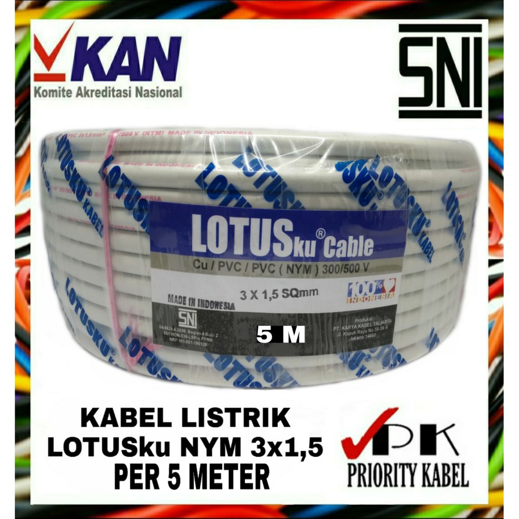 Kabel LOTUSku NYM 3x1,5 3x1.5 (Per 5 meter)