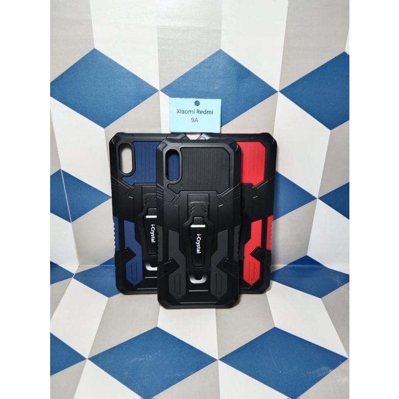 Xiaomi REDMI 9A Robot Silikon Ring Standing Cover Casing HP Hardcase