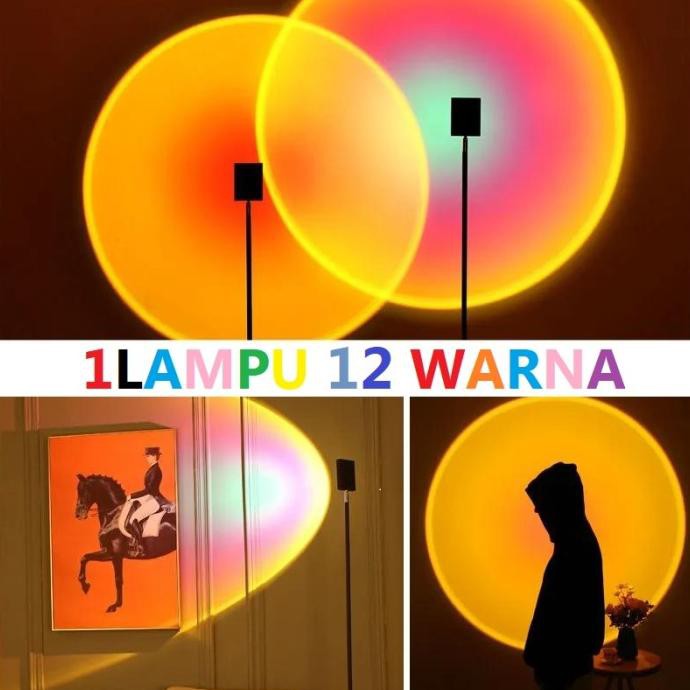 ] SUNSET LAMP / LAMPU SUNSET LED / LAMPU EFEK MATAHARI / LED SUNSET LAMP