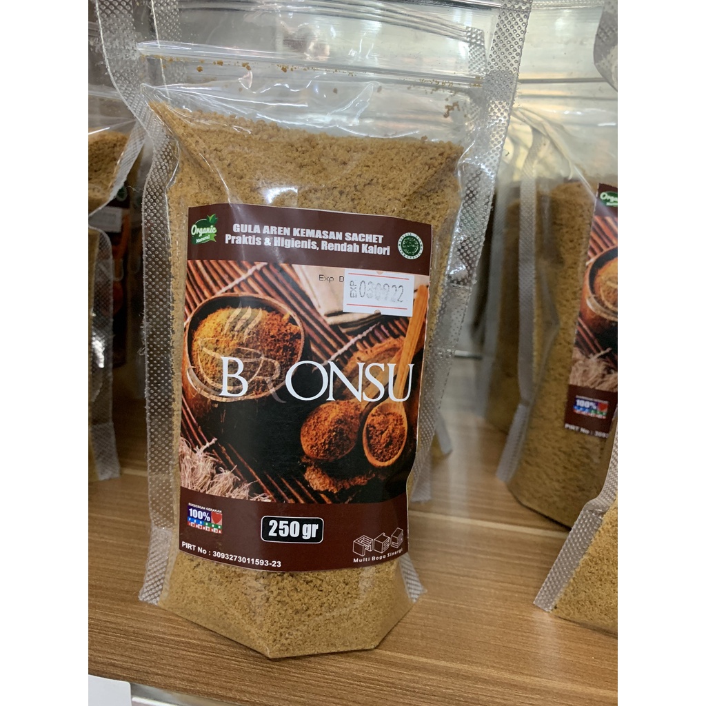 

Bronsu Brown Sugar Gula Aren Kemasan Sachet Rendah Kalori 250gr