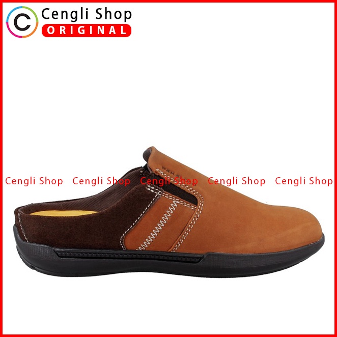 SEPATU SANDAL PAKALOLO PRIA ORIGINAL CASUAL KULIT ASLI BROWN PB04