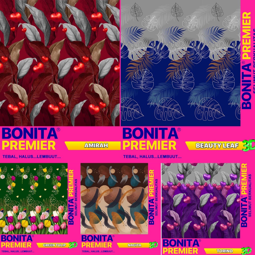 Selimut Bonita Primer Motif Flowers / Selimut Bulu Lembut dan Halus Bonita
