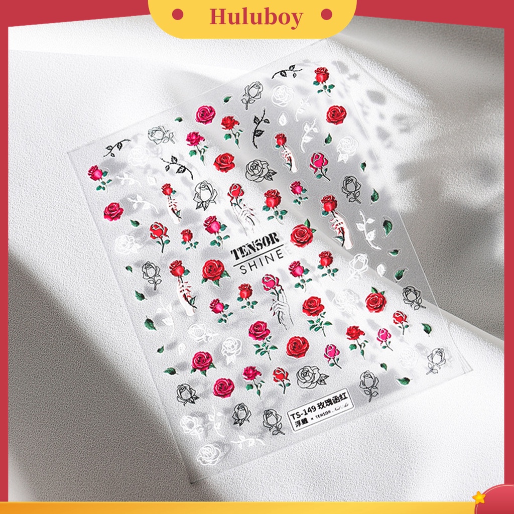 Huluboy Huluboy♡ Stiker Kuku Aneka Bentuk Ultra Tipis Untuk Nail Art