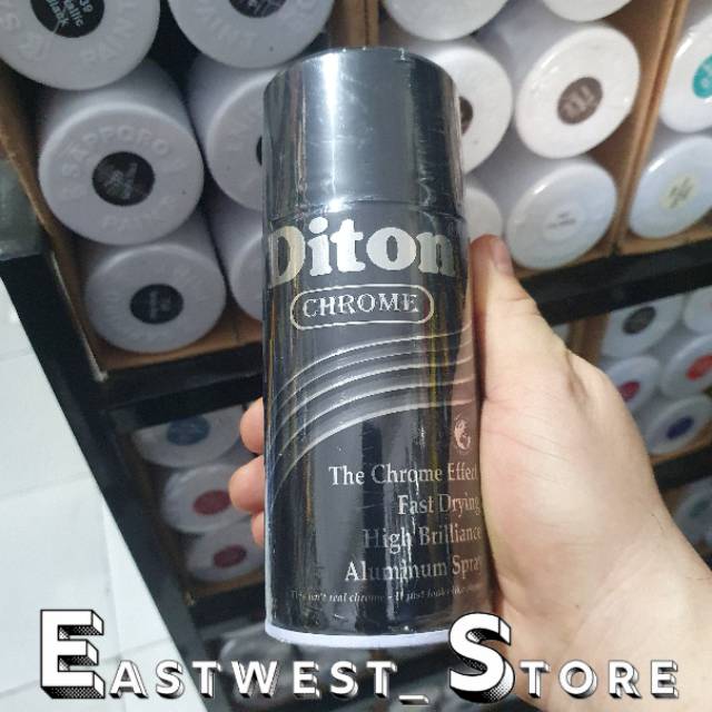 Chrome Efek Kaca Diton Cat semprot Spray TAHAN BENSIN dan tahan retak isi 300 cc