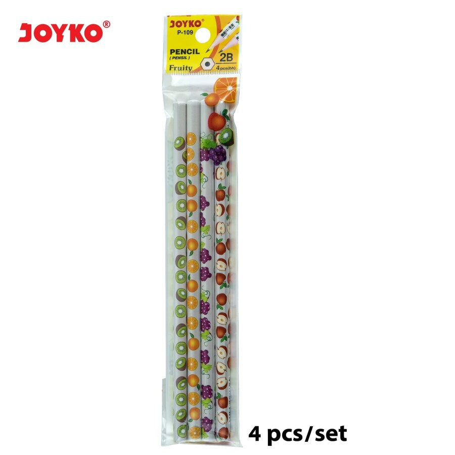 

Pencil / Pensil Joyko P-109 2B Fruity 1 Set 4 Pcs