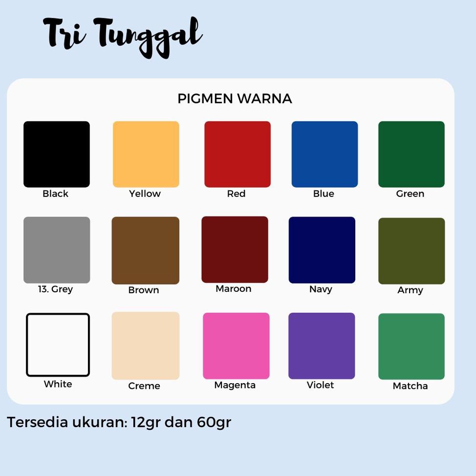 

yfb⭐92 PAKET PIGMEN 60gr - pewarna tembok resin clay sablon semen pigment bundle murah stabilo warna
