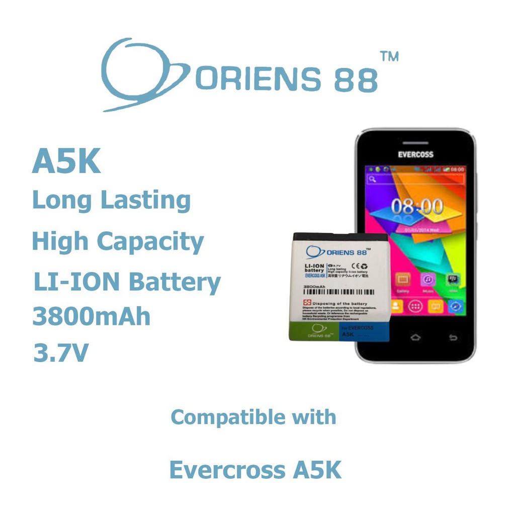 Baterai Batre Battery Double Power OR88 Evercoss A5K