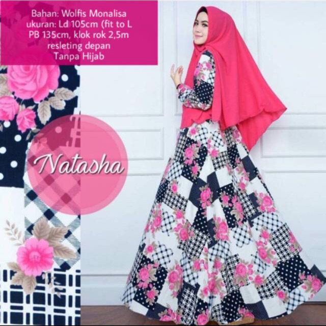 Gamis Monalisa Motif Natasha