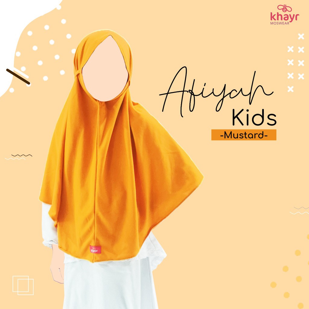 AFIYAH KIDS BY KHAYR MOSWEAR - Jilbab Anak - JIlbab Tali - Jilbab Instan  anak - Jilbab Kaos