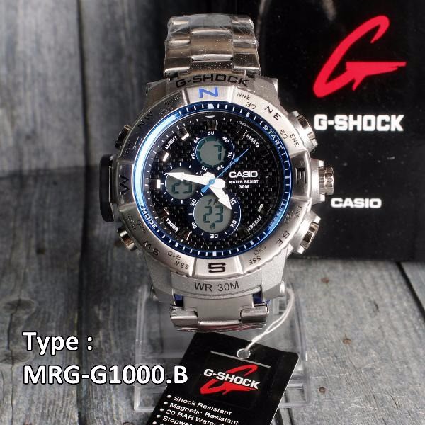 G-Shock Casio Rantai Stainless Steel / Jam Tangan Pria Dual Time , Chrono / digital *GSTS4 D-19