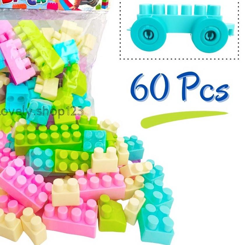 ➧ MAINAN ANAK LEGO BLOK / BALOK SUSUN BONGKAR PASANG / PUZZLE BESAR BRICK ♜