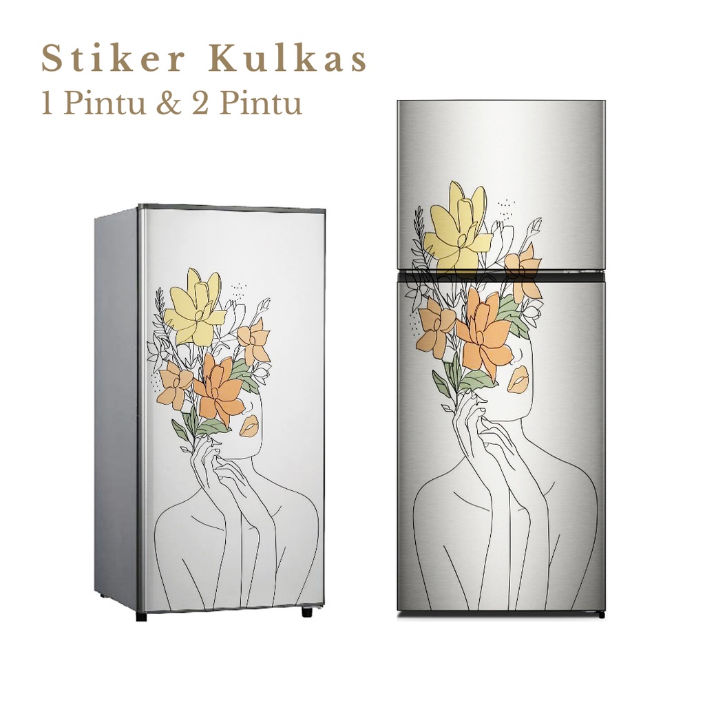 Stiker Kulkas 1 Pintu dan 2 Pintu motif Minimalist Kode MT-33 - FM