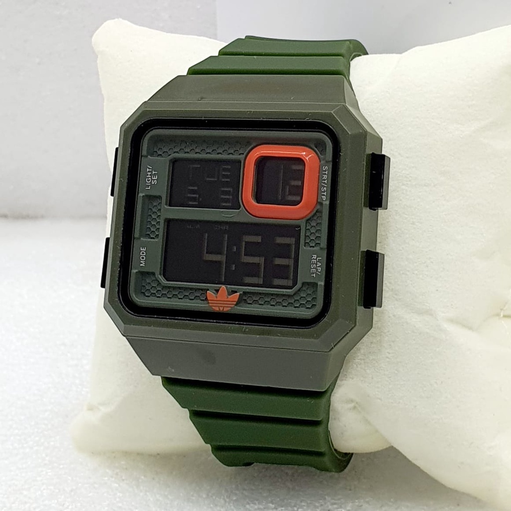 Jam Tangan Pria Adidas Digital Rubber Segi