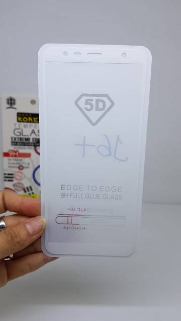 KOREAN Tempered Glass 5D Samsung J6 Plus 6.0&quot; FULL SCREEN Guard Samsung J6+ J610 FULL GLUE