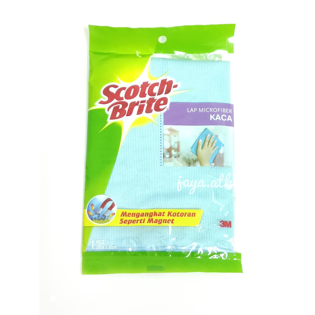 KAIN LAP PEMBERSIH KACA MIKROFIBER SCOTCH BRITE ID-81 MICROFIBER CLOTH GLASS WIPE