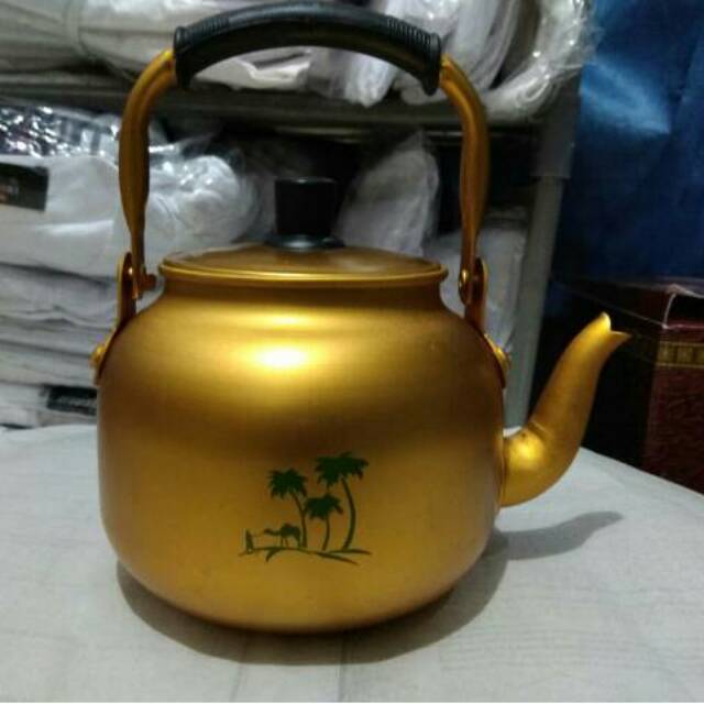 Jual Teko Arab Murah 1 Liter Warna Emas Oleh Oleh Haji Dan Umroh Shopee Indonesia 0857