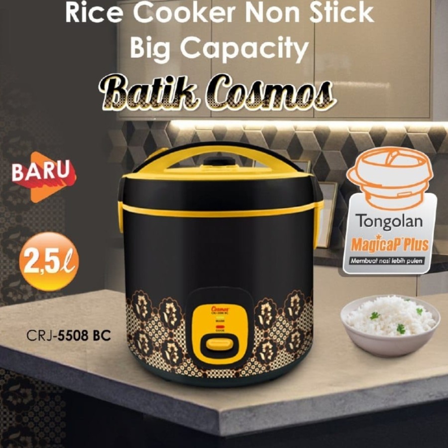 Cosmos CRJ 5508 BC . Magic Com Rice Cooker 2.5 Liter .Baru&amp; Bergaransi