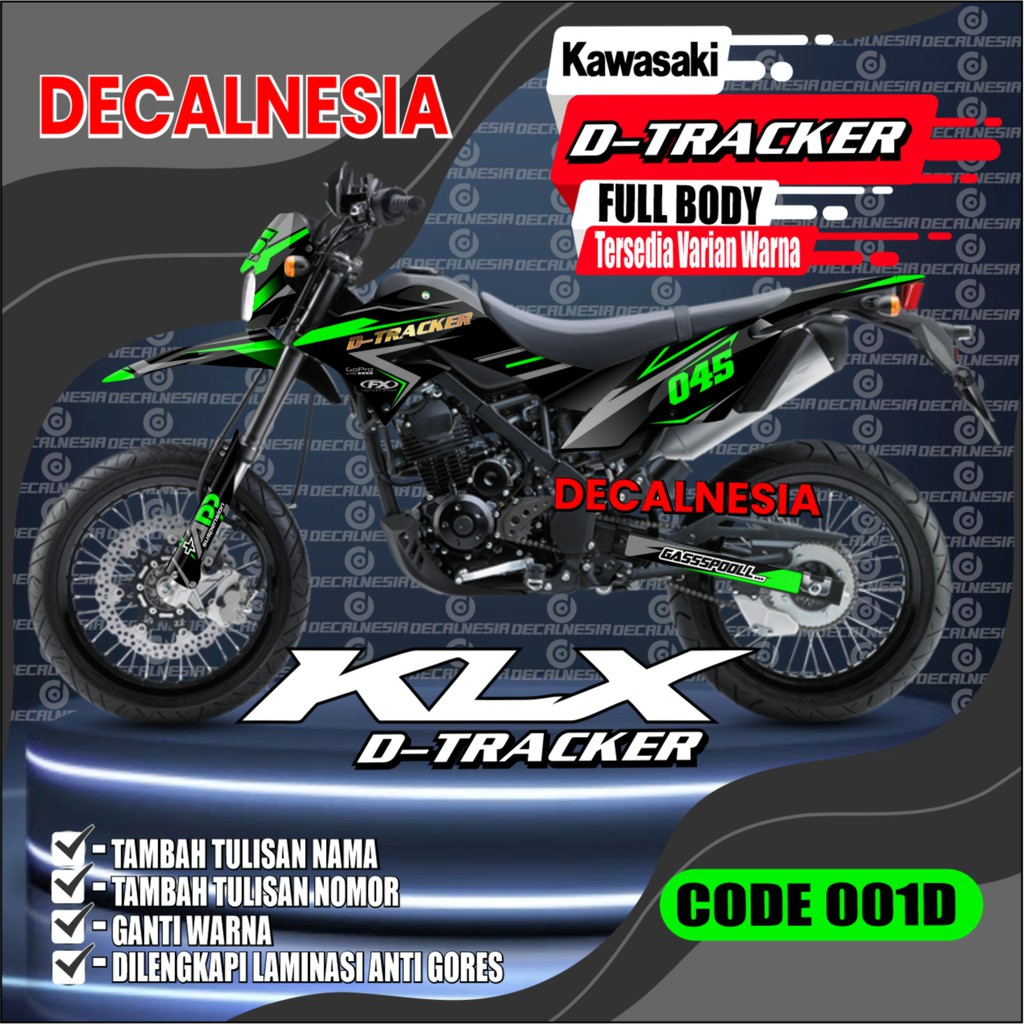 Decal Dtracker 150 Variasi Aksesoris Stiker KLX D Tracker Full Body Shopee Indonesia