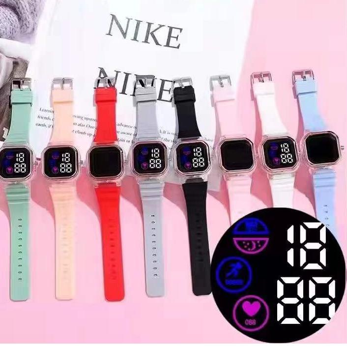 Usa31au22ᴬ ‑  Jam Tangan Wanita Digital Segi Tampilan Layar Baru Fashion Watch LED Sprot    S1187