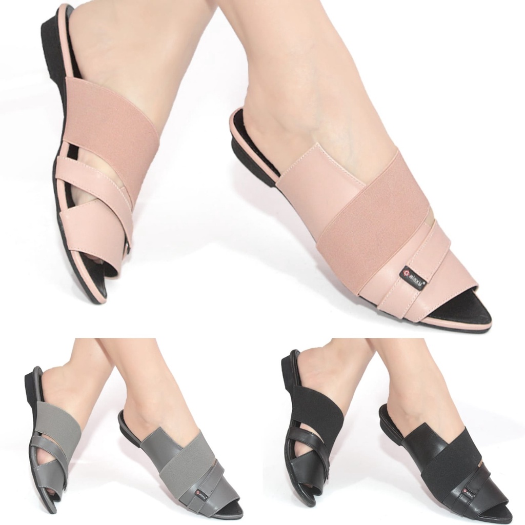 SENDAL WANITA SLIP ON SANDAL TEPLEK KOREAN STYLE FASHION JD07