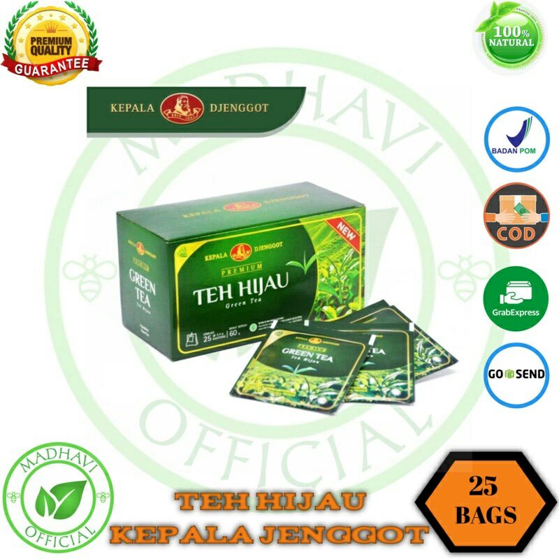 

GREEN TEA Premium Cap Kepala Djenggot - 25 bag