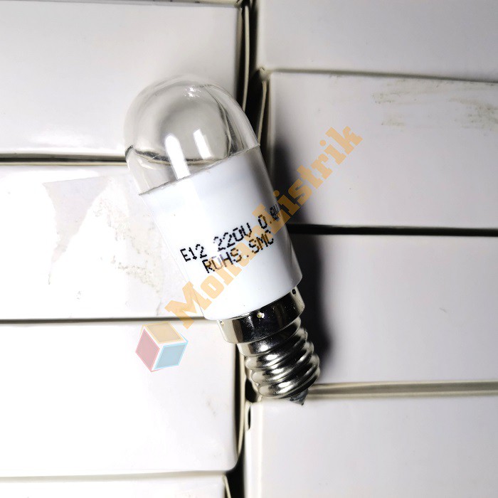 Lampu Bohlam Led Kulkas Nyala Putih E12 220V AC 0.8 Watt Terang - E12