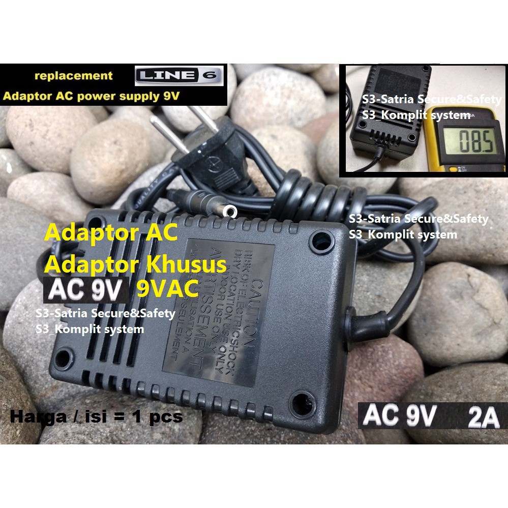 replacement power supply 9V 2000mA Line 6 Adaptor Penganti Line6 POD 9VAC M13 Pedal AC 9 V 9 Vac 2A