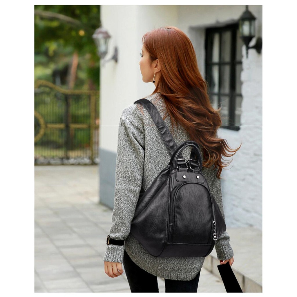 COD Fashion Tas Kulit Wanita Multifungsi Tas Selempang Tas Ransel Tas Tenteng Tas Murah Tas Korea