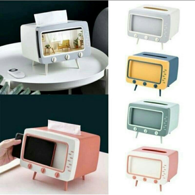 Tempat Tissue Bentuk TV RETRO/Kotak Tisu/Tempat Tisu Unik/Tempat Tissue Bentuk Tv