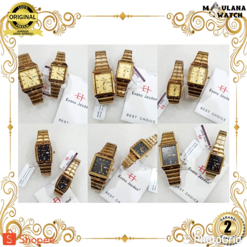 JAM TANGAN PRIA WANITA | RANTAI | KULIT | KARET | MURAH | EVANS JAYDEN MODEL BARU