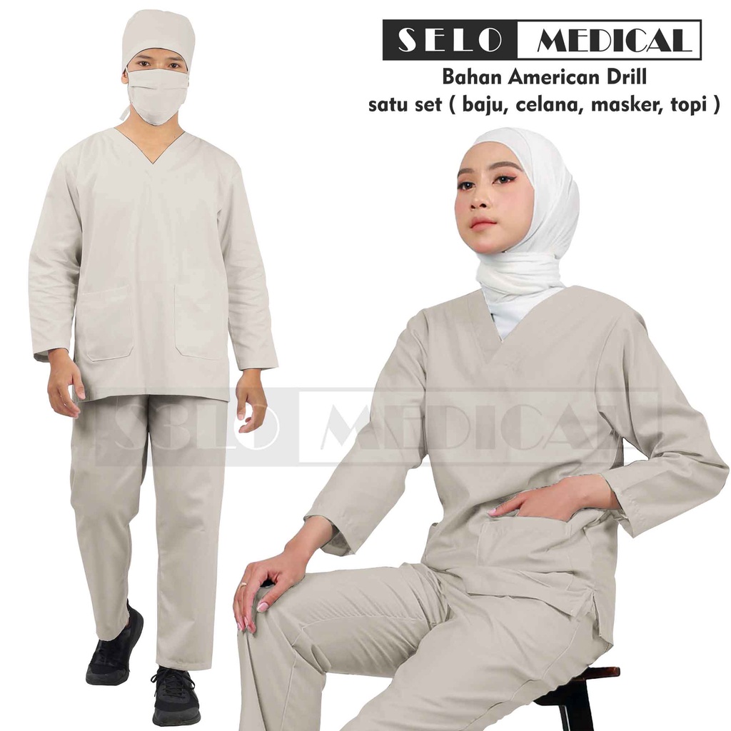 Baju Ok Drill Premium Baju Jaga Baju OK Baju Perawat Seragam Medis Seragam OK