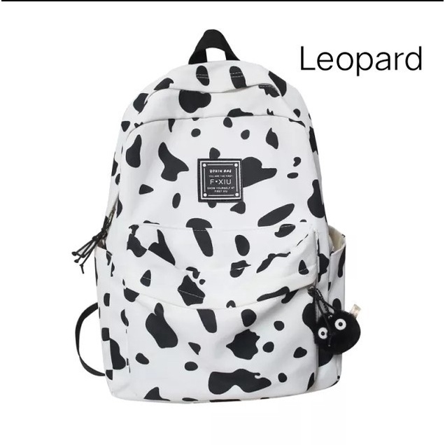 Tas Ransel Perempuan Model Corak Leop4rd Fashion Tas Sekolah SD SMP SMA