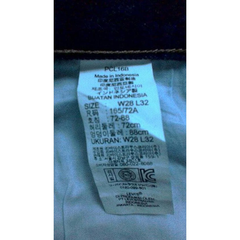 Original Levis 501 Made In Indonesia N4022