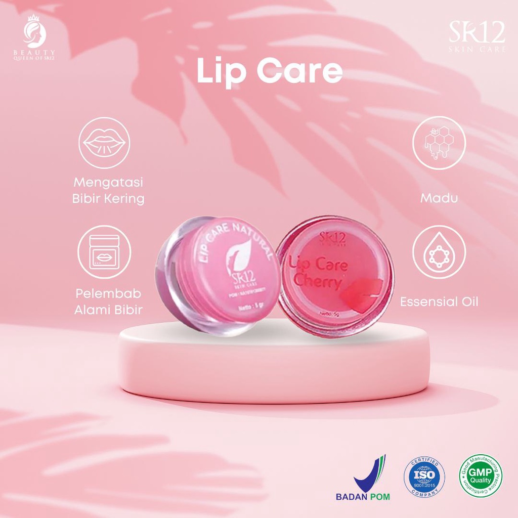 Lip Care SR12 Untuk Perawatan Bibir Hitam Gelap Pecah-Pecah Kering Moisturizing Transparent Lip Gloss