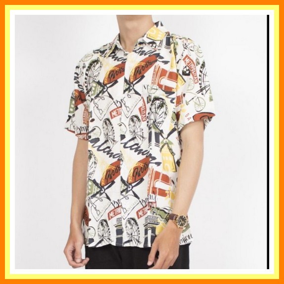 Kemeja Pria Lengan Panjang Bisa Pilih Warna Garaf Kemeja Hawai Golden Kemeja Pria Lengan Pendek Mo