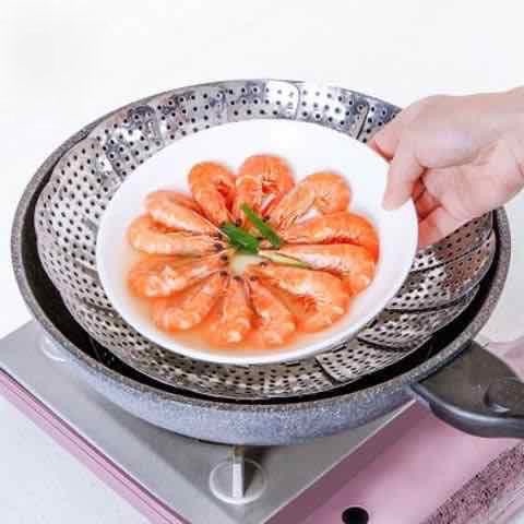 [MURAH] alat Pengukus / Kukusan Stainless Flexible (15 to 25cm)/ Steamer Alat Kukus Serbaguna Bahan stainless steel [PADMA] PADMA