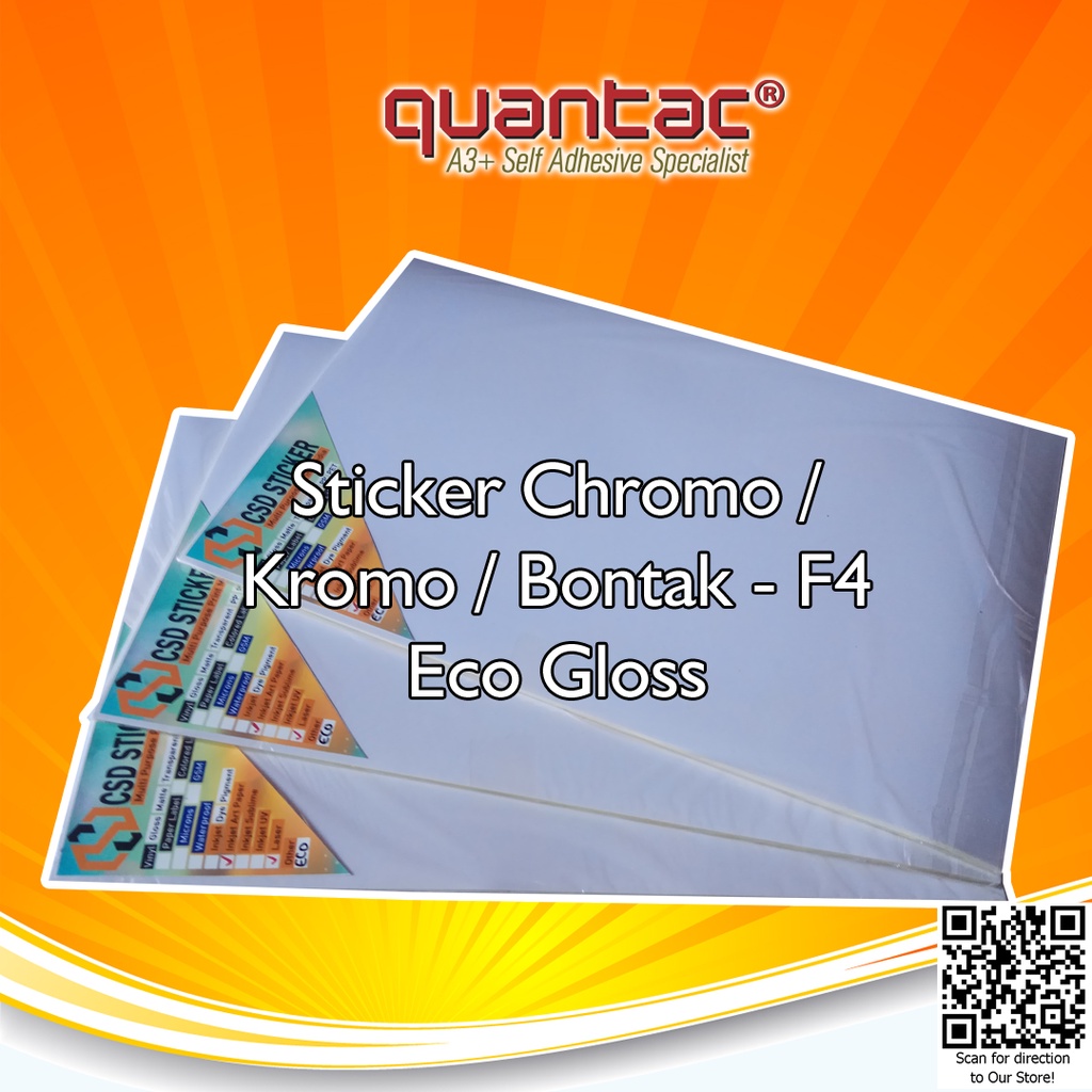 

Sticker Chromo Stiker kromo/bontak Eco Glossy F4 / Folio